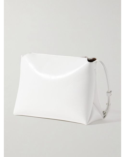 Khaite Natural Lina Mittelgroße Schultertasche Aus Leder
