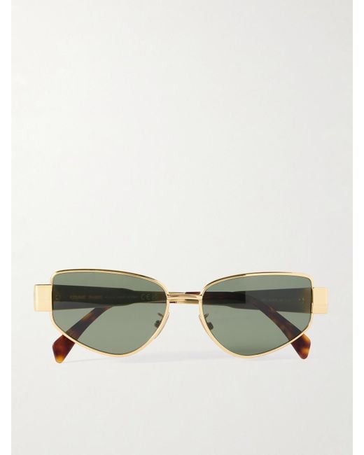 Céline Green Cat-Eye-Tone Sunglasses