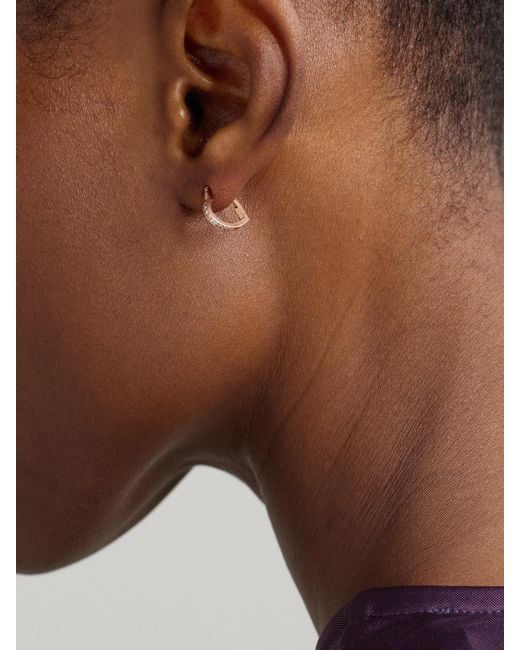 Repossi Natural Antifer Heart Small 18-Karat Rose Diamond Single Earring