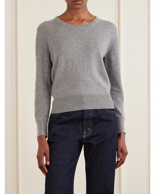 Nili Lotan Gray Tamra Cashmere Sweater