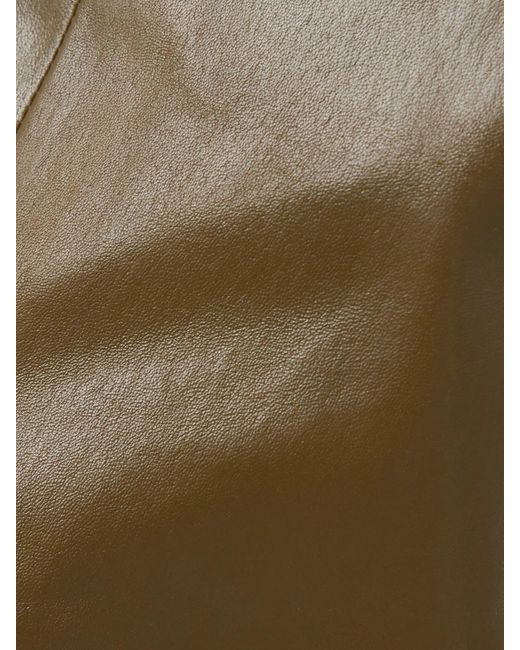 Rosetta Getty Green Strapless Leather Top