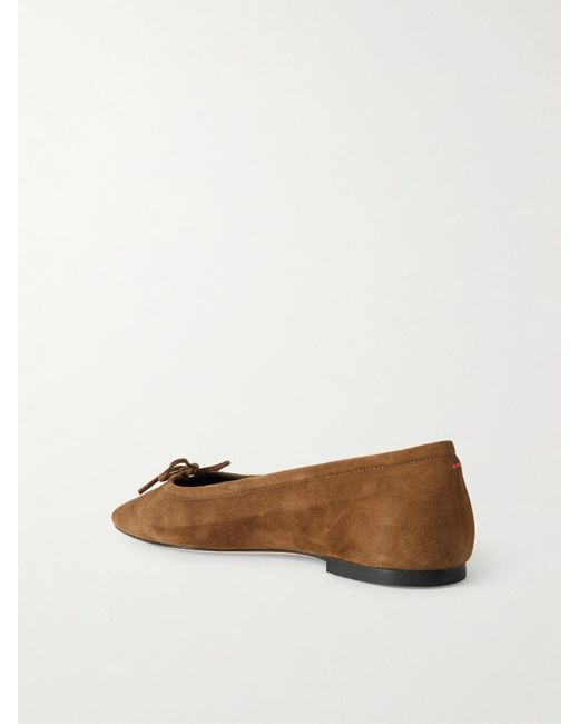 Ballerines En Daim À Nœuds Delfina Aeyde en coloris White