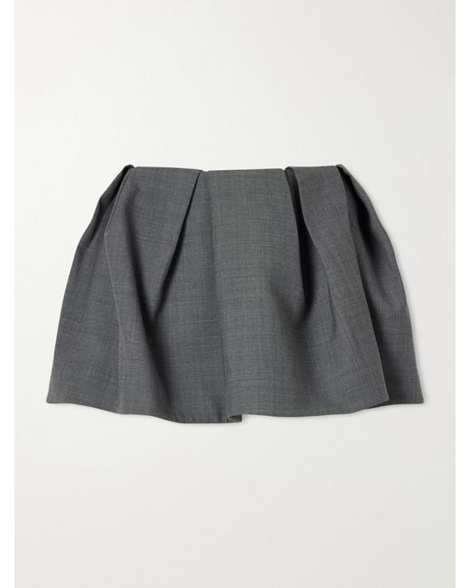 ShuShu/Tong Gray Wool-Blend Mini Skirt