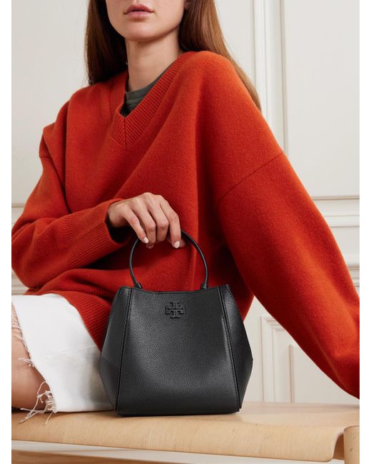 Sac Porté Épaule En Cuir Texturé Mcgraw Small Tory Burch en coloris Black
