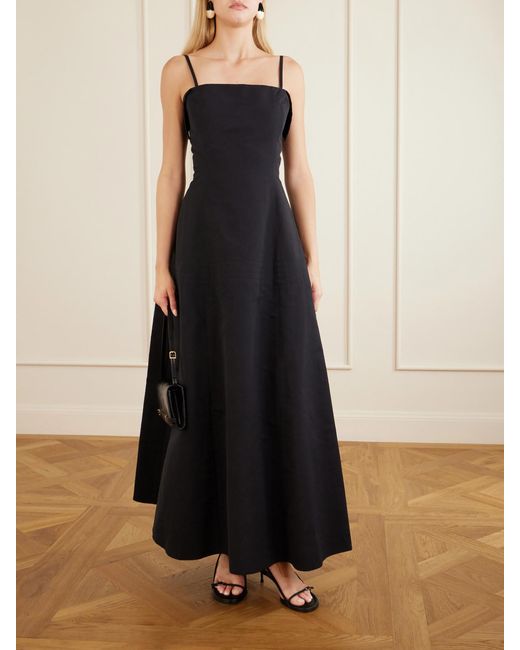FFORME Blue Neneh Cotton And Silk-Blend Maxi Dress