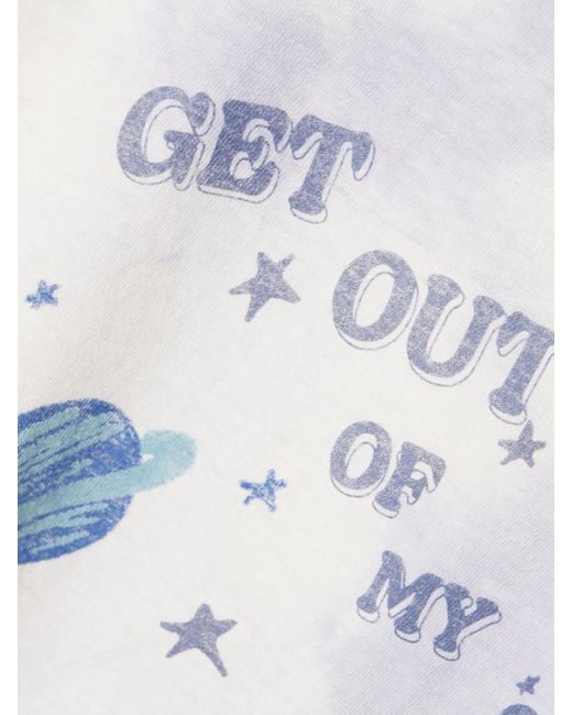 Re/done White My Space Tie-Dyed Printed Cotton-Jersey T-Shirt