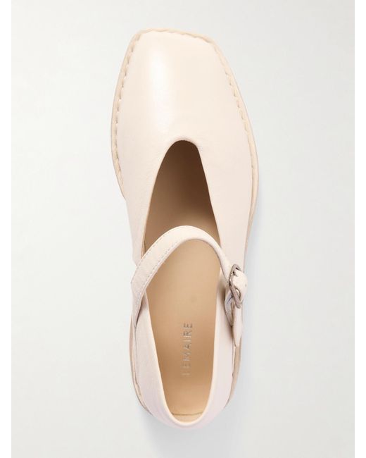 Lemaire Natural Leather Ballet Flats