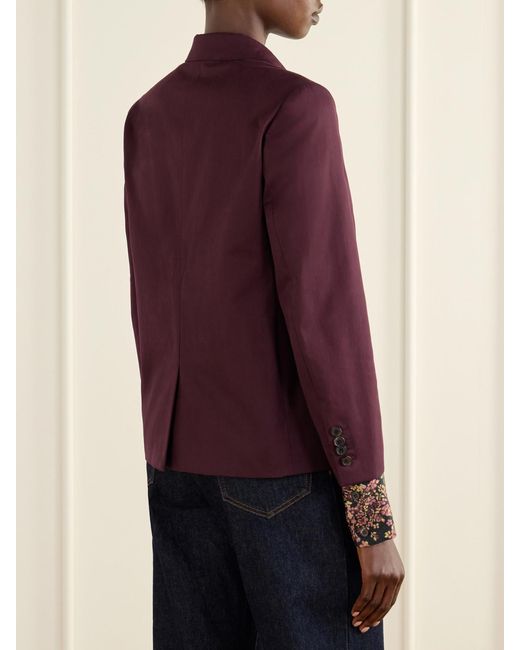 Dries Van Noten Purple Cotton-Twill Blazer