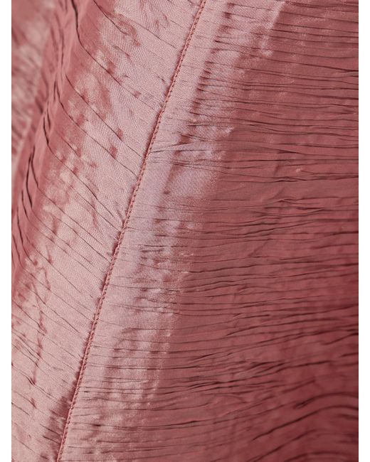 Marmar Halim Pink Strapless Plissé-Taffeta Gown