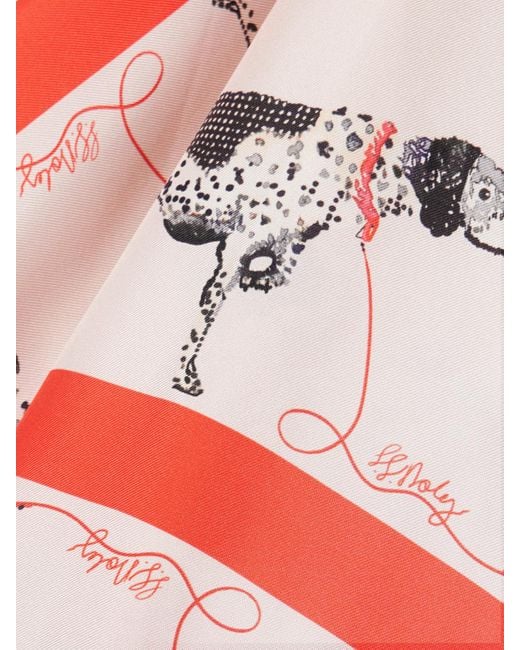 S.S.Daley Red Pointer Hemd Aus Bedrucktem Seiden-Twill