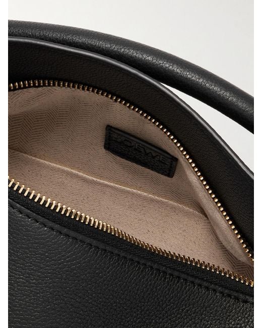 Loewe Black Puzzle Edge Kleine Schultertasche Aus Strukturiertem Leder