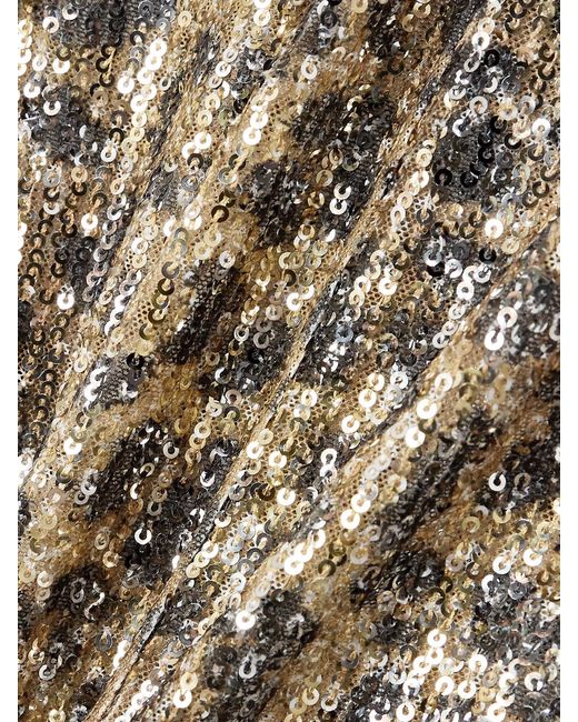 AZ FACTORY Multicolor Romy Sequin-Embellished Leopard-Print Mesh Turleneck Top