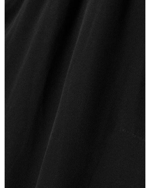 Emilia Wickstead Black Rosie Tie-Detailed Silk-Chiffon Blouse