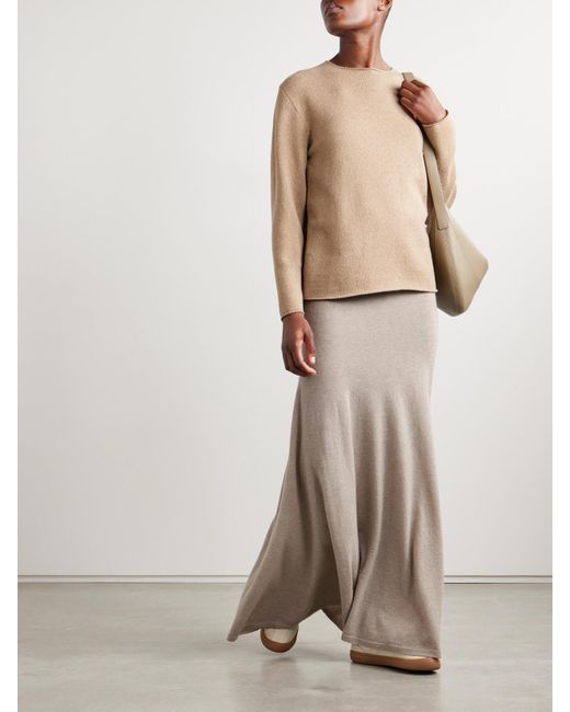 The Row Natural Jovian Cashmere Maxi Skirt