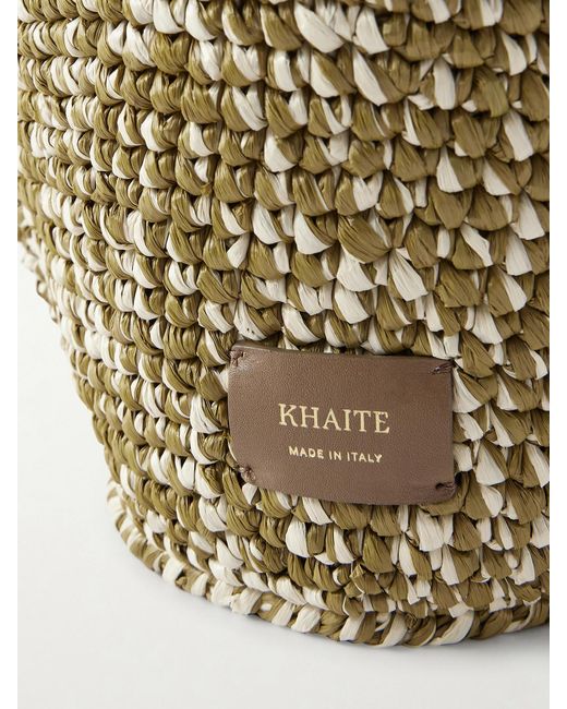 Khaite Metallic Lotus Mini Woven Tote