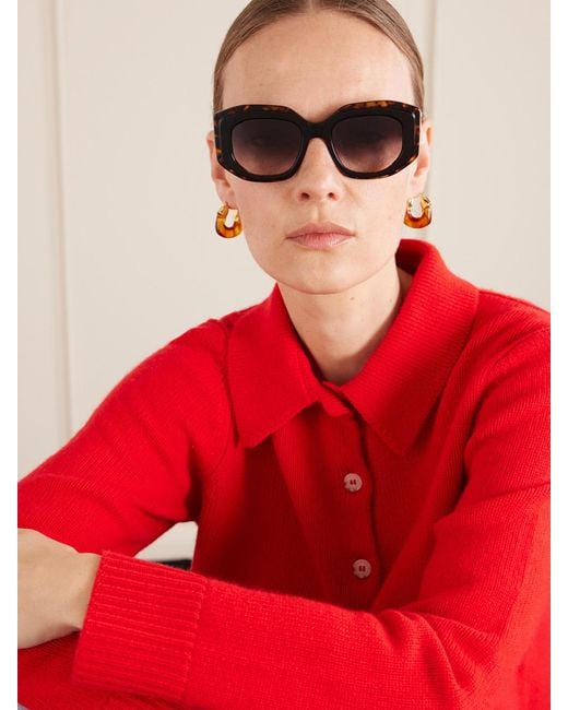 Barton Perreira Multicolor Crescendo Square-Frame Acetate Sunglasses