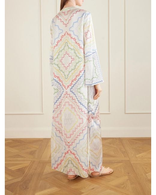 Mary Katrantzou White Collins Printed Woven Cover-Up