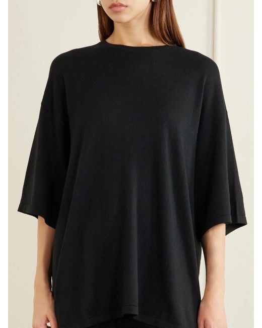 Lisa Yang Black Agnette And Ainsley Cotton And Cashmere-Blend Sweater And Pants Set