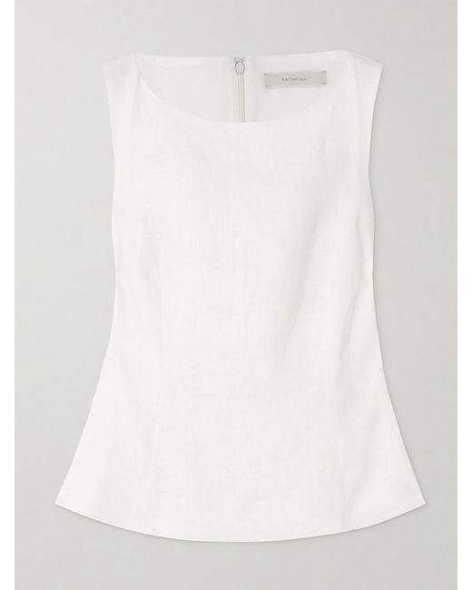 Faithfull the Brand Women's White Ana Linen Tank