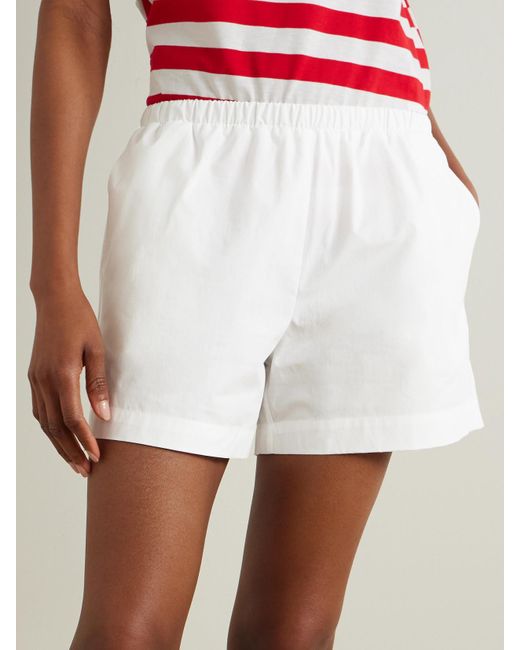 Lido White Shorts Aus Baumwollpopeline
