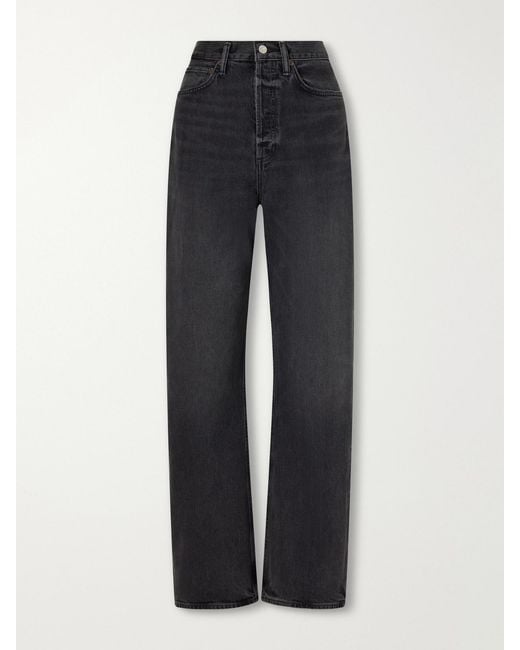 Agolde Blue Vintage Loose High-Rise Straight-Leg Jeans