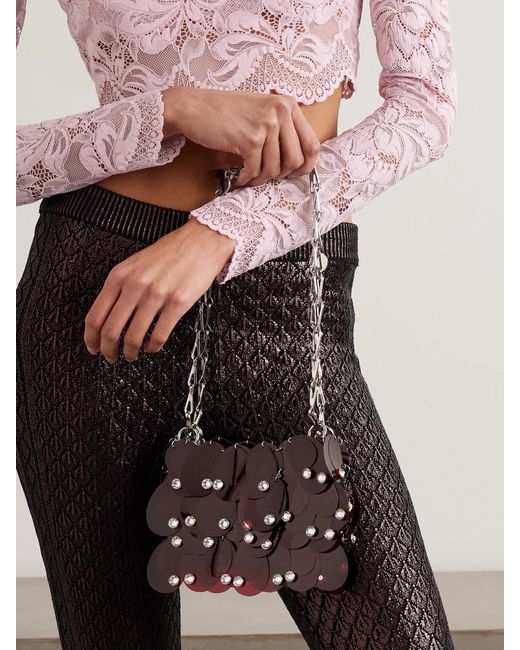 Rabanne White Embellished Chainmail Shoulder Bag