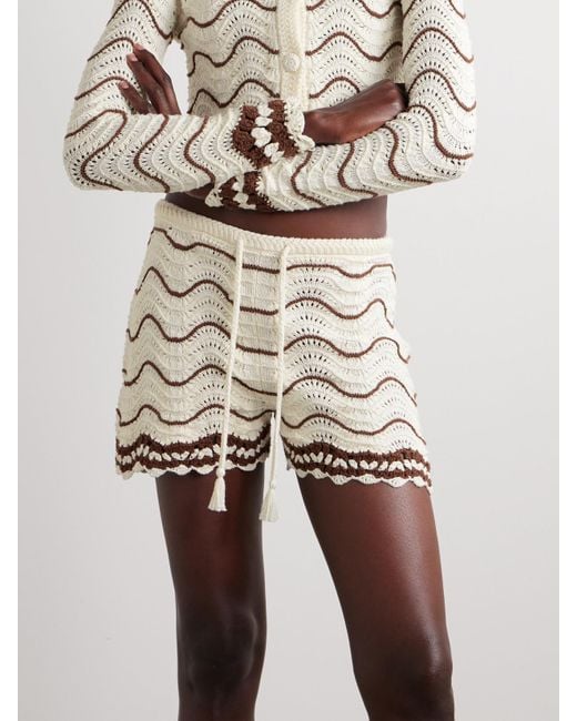 Short En Coton À Rayures Aicha Cara Cara en coloris Natural