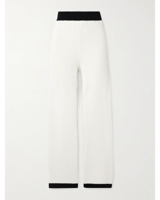 D'Estree White Eileen Hose Mit Geradem Bein Aus Baumwolle