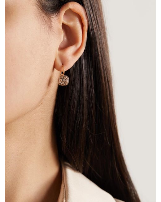 Pomellato Natural Nudo Petit 18-Karat Rose And Diamond Earrings