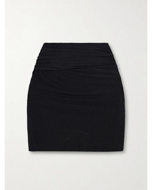 Wardrobe NYC Black Mesh Mini Skirt