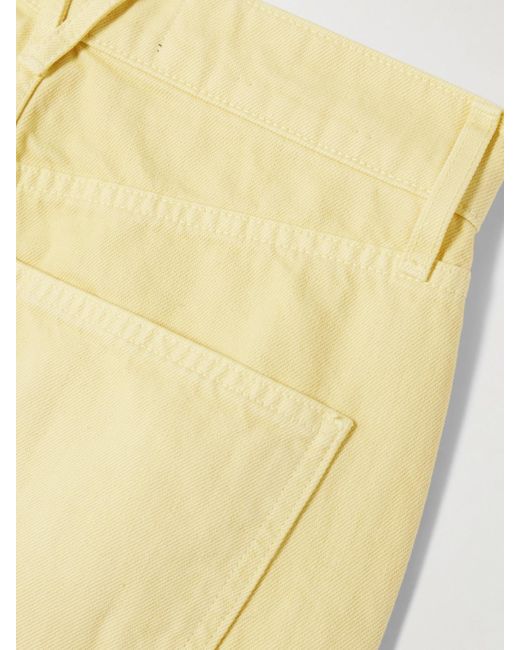 Veronica Beard Yellow Taylor High-Rise Flared Jeans