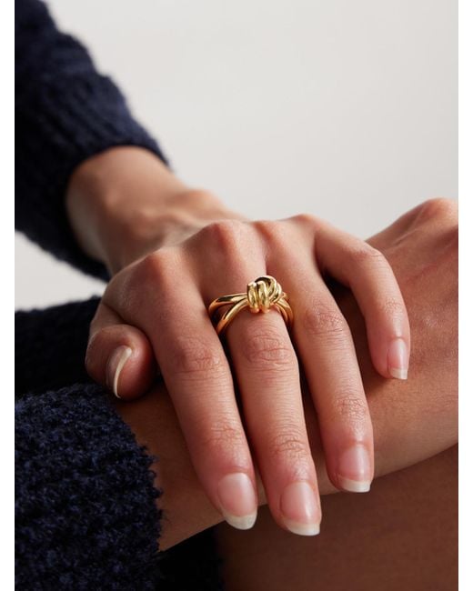 Bottega Veneta Metallic Plated Ring