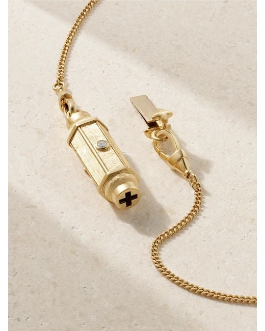 Marie Lichtenberg Natural Baby Locket 18-Karat Diamond Necklace