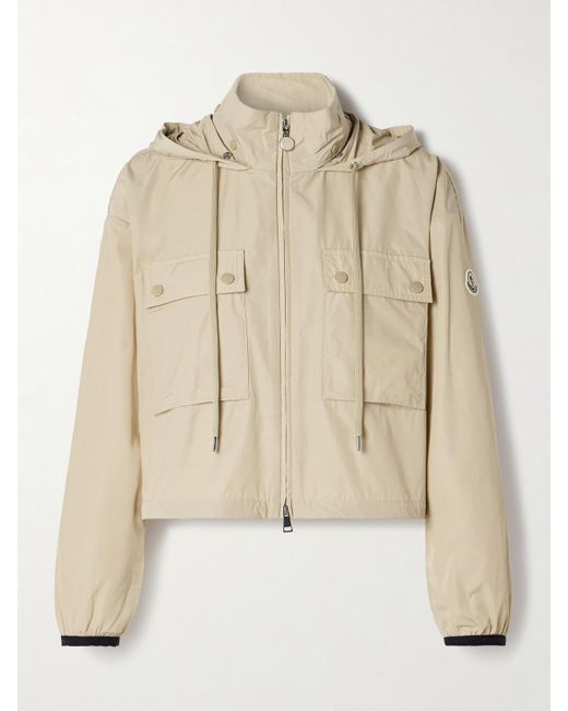 Moncler Natural Leda Jacke Aus Beschichteter Popeline