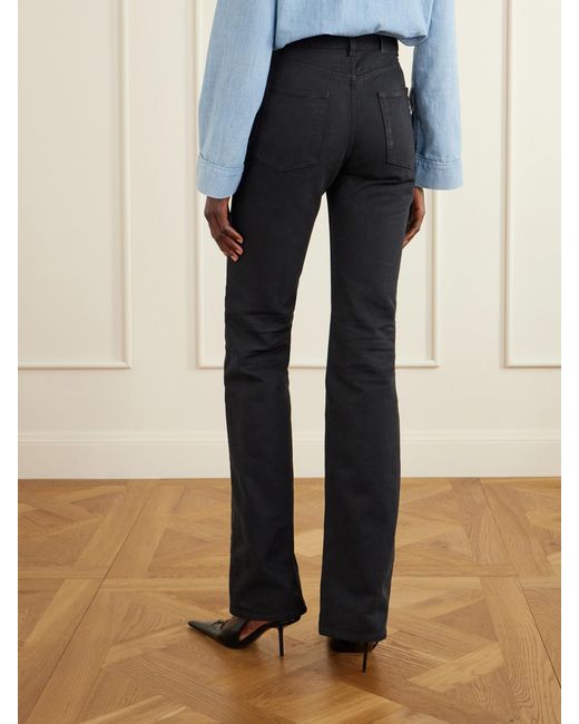 Saint Laurent Blue 70's High-Rise Straight-Leg Jeans