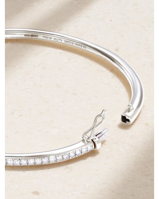 De Beers Natural Db Classic Armreif Aus 18 Karat Weißgold Mit Diamanten