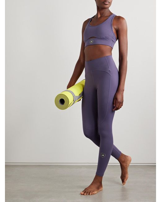 Adidas By Stella McCartney Purple Truestrength Leggings Aus Recyceltem Stretch-Material