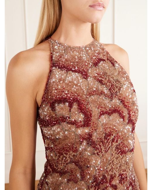 Clio Peppiatt White Fringed Beaded Sequin-Embellished Mini Dress