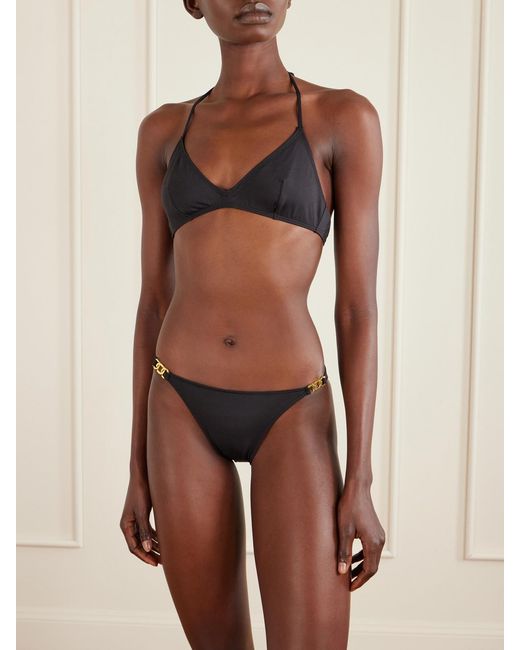 Nili Lotan Black Embellished Bikini Briefs