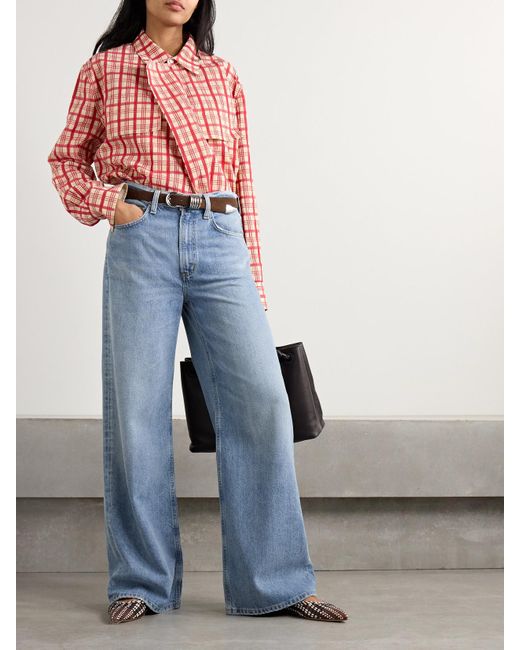 Citizens of Humanity Blue Paloma Hoch Sitzende Jeans Mit Weitem Bein