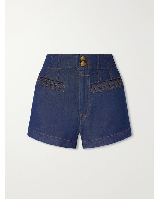 Zimmermann Blue Aster Denim Short