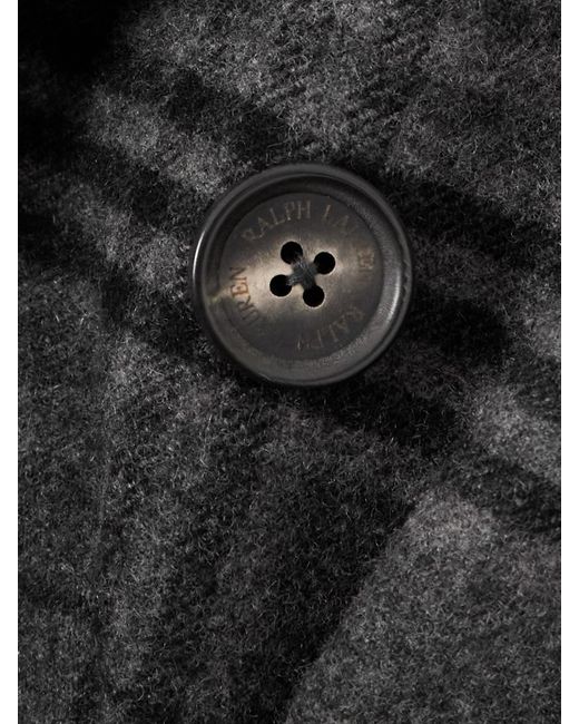 Ralph Lauren Black Kent Double-Breasted Checked Wool Blazer