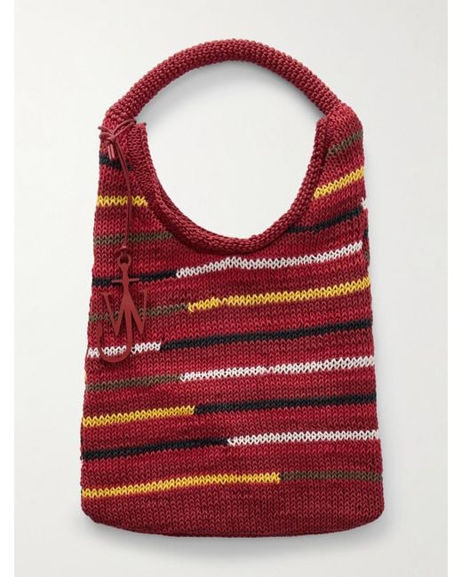 J.W. Anderson Red Tote Aus Gestreifter Baumwolle