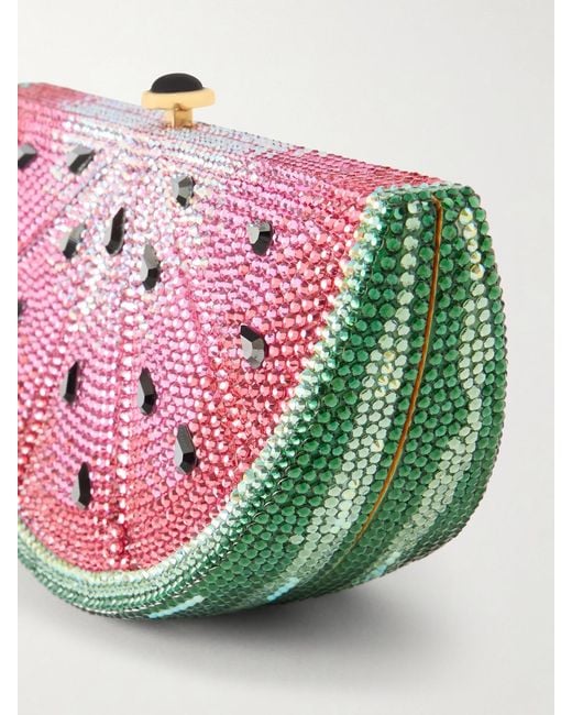 Judith Leiber Pink Watermelon Slice Crystal-Embellished-Tone Clutch