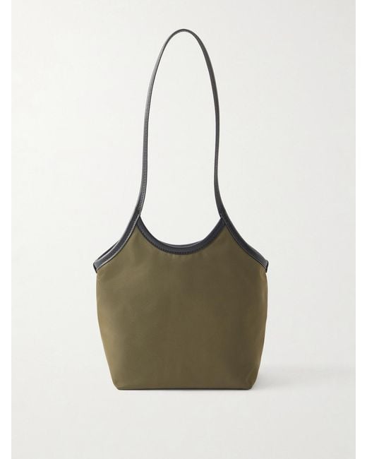 Valesque Natural Cami Small Leather-Trimmed Shell Bag