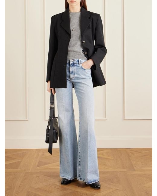 Sportmax Blue Spxzero Low-Rise Wide-Leg Jeans