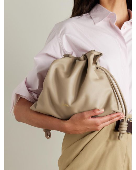 Loewe Natural Flamenco Leather Clutch