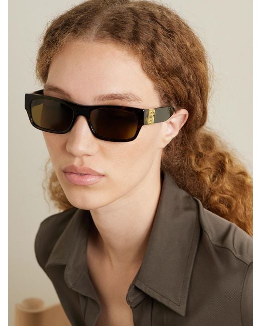 Givenchy Multicolor 4G Rectangular-Frame Acetate Sunglasses