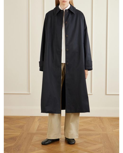 Studio Nicholson Blue Holin Cotton-Blend Trench Coat