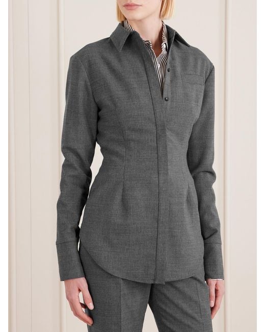 TOVE Gray Elvin Woven Shirt